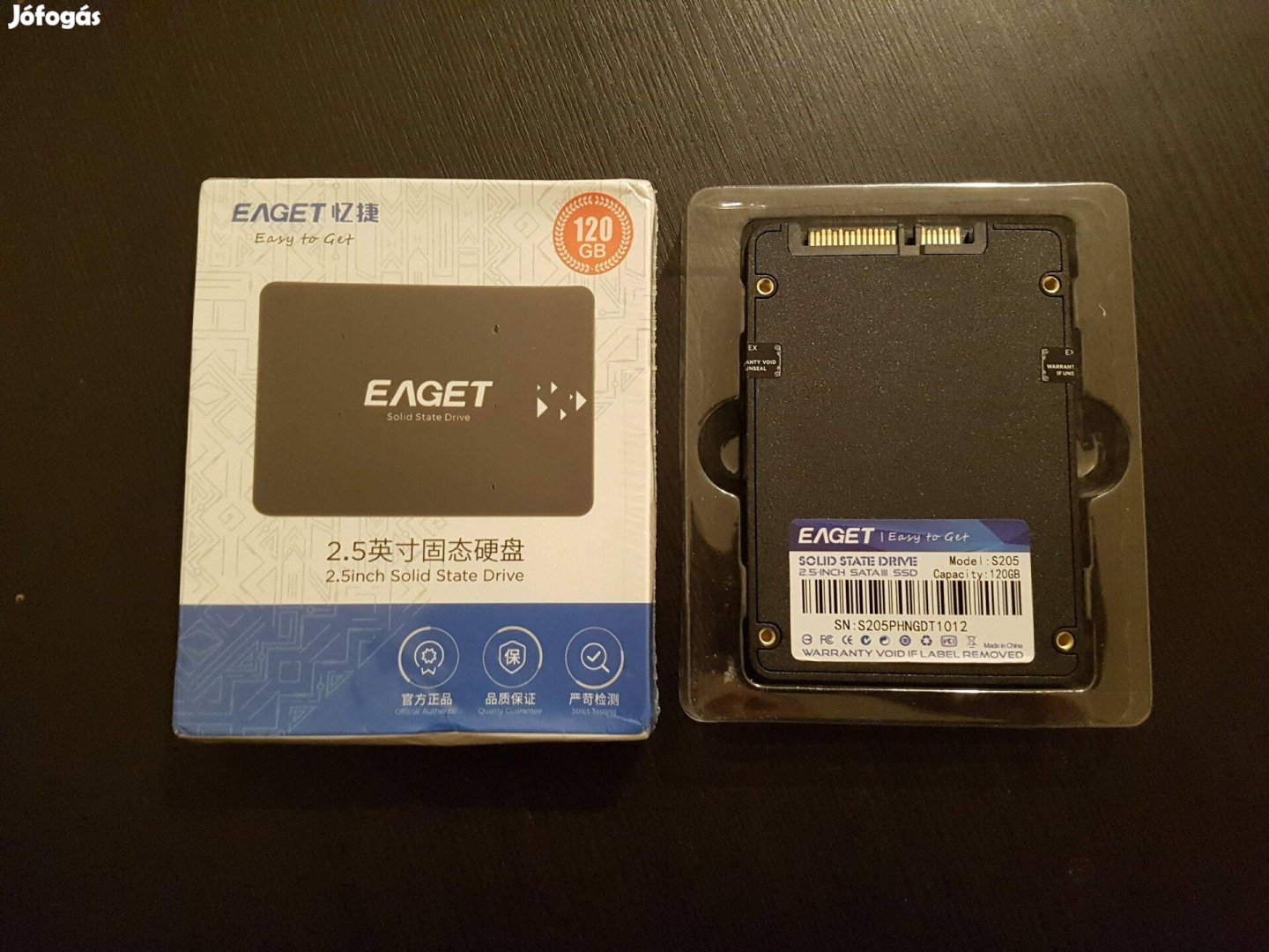 Új bontatlan 2.5 col 120GB SSD Eaget tesztelt 450/500MB/sec