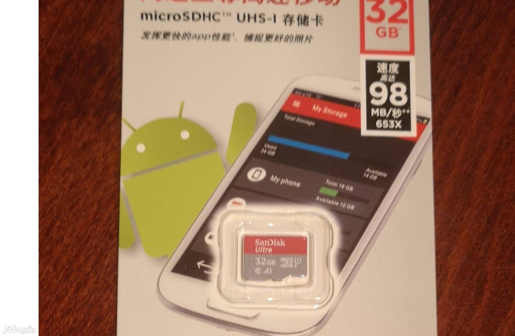 Új bontatlan 32GB Sandisk Ultra micro SDHC Uhs-I kártya tökéletes