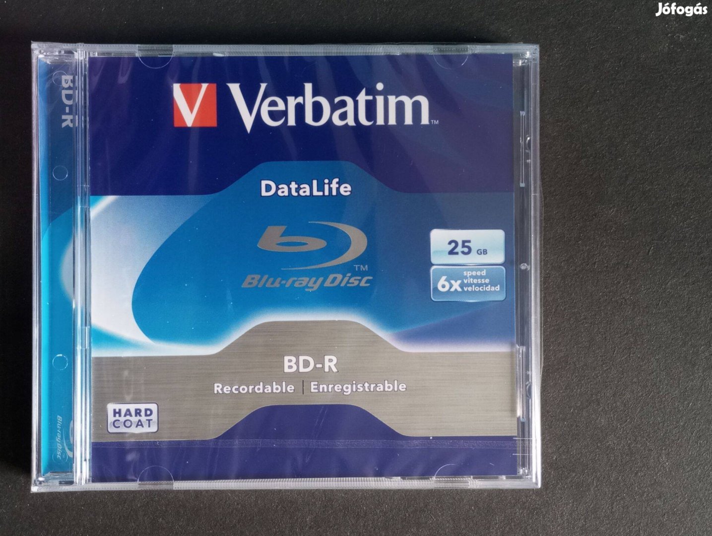 Új bontatlan BD-R Blu-Ray lemez, nyomtatható, 25GB, 6x írás normál tok