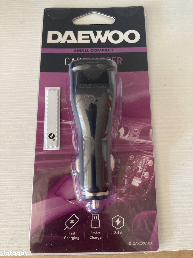 Új bontatlan Daewoo USB szivargyújtós autóstöltő (carcharger)