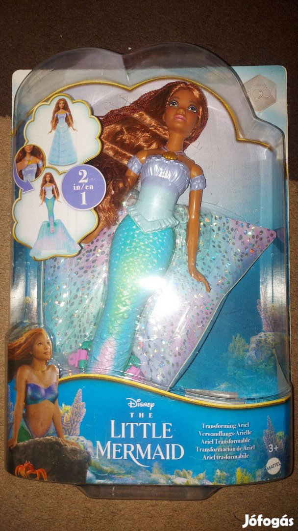 Új,bontatlan Disney A kis hableány: Átváltozó Ariel baba 30cm - Mattel