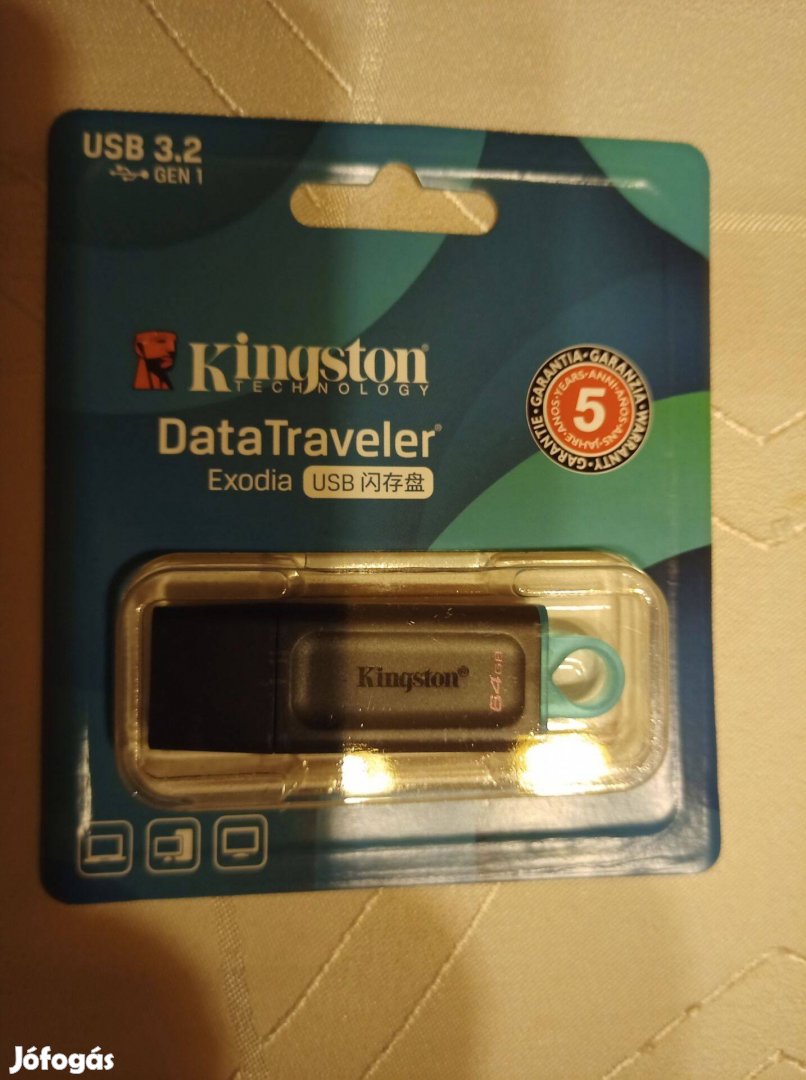 Új bontatlan Kingstone 64 GB-os USB pendrive eladó