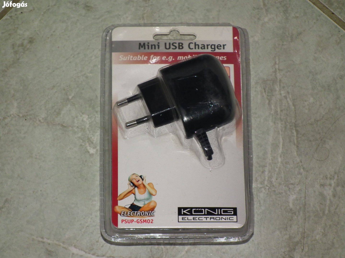 Új bontatlan Kőnig-HQ 220V-os töltő mini 5pin USB