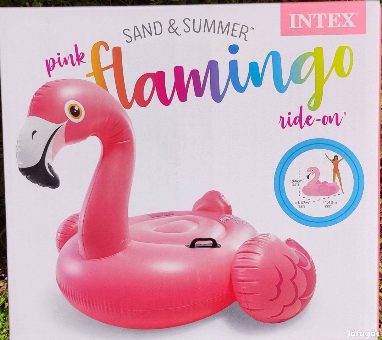 Új bontatlan felfújható Intex flamingó matrac 142x137x97cm strand