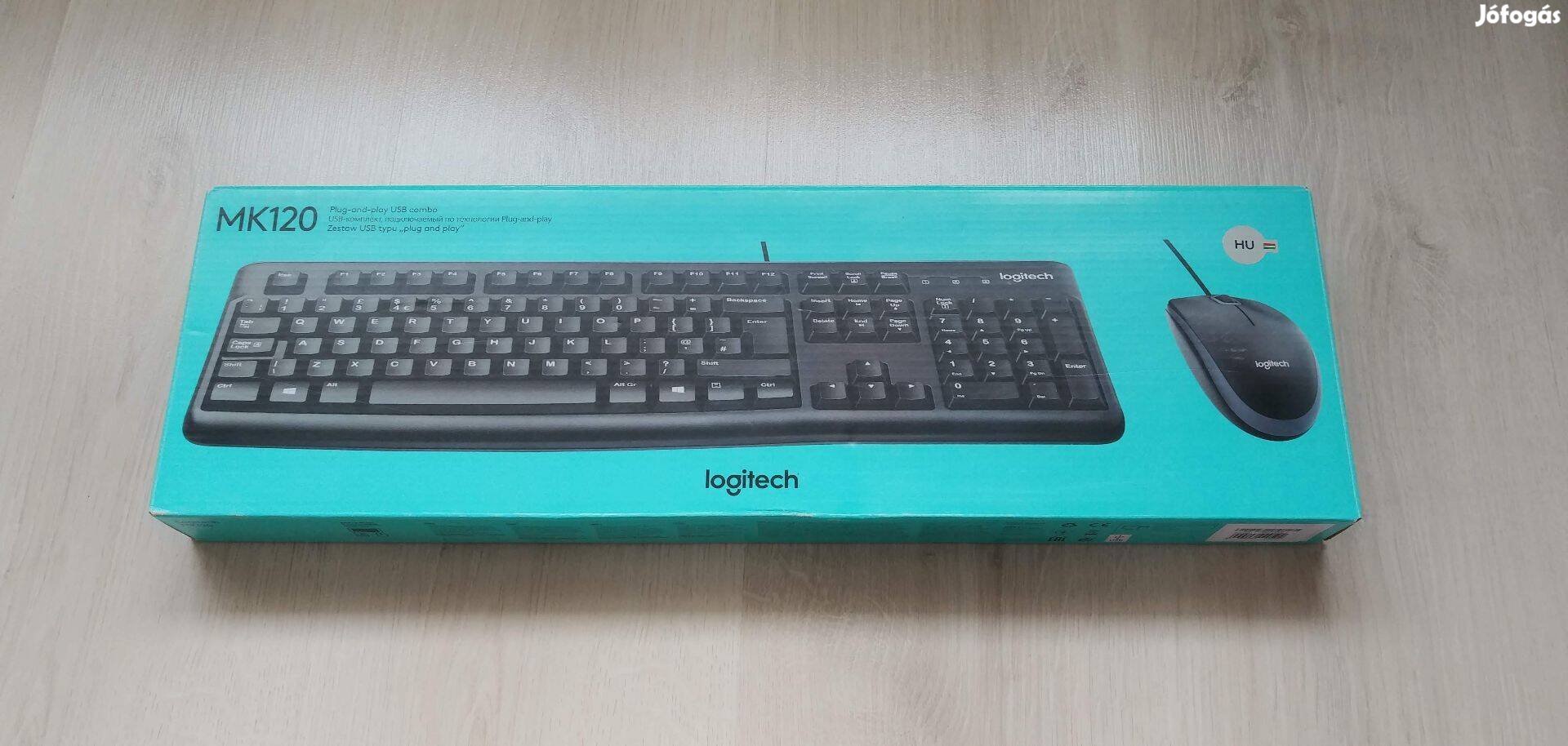 Új bontatlan minőségi Logitech MK120 vezetékes billentűzet + egér USB