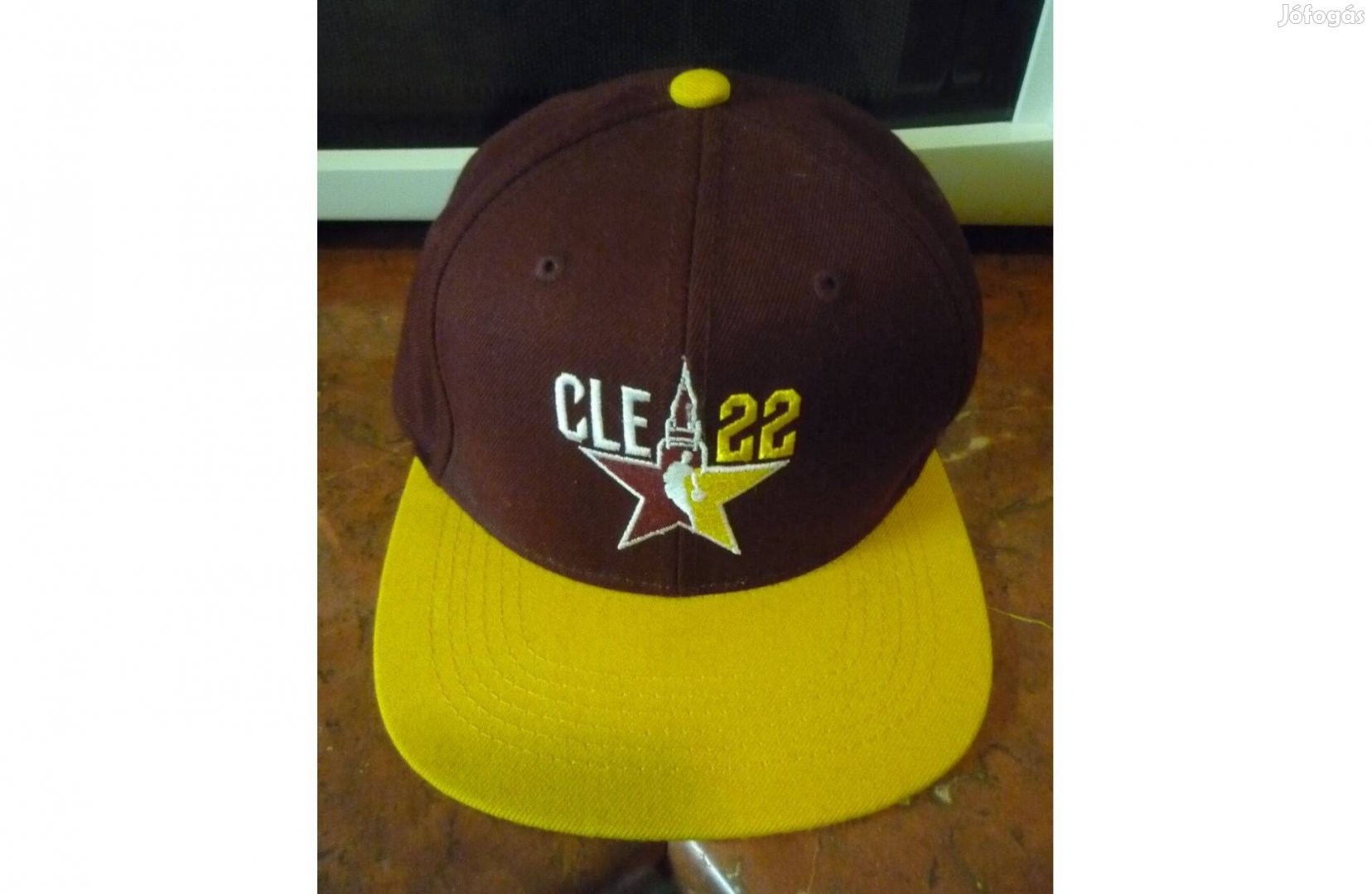 Új bordó és mustársárga baseball sapka 56/58-as Cle22