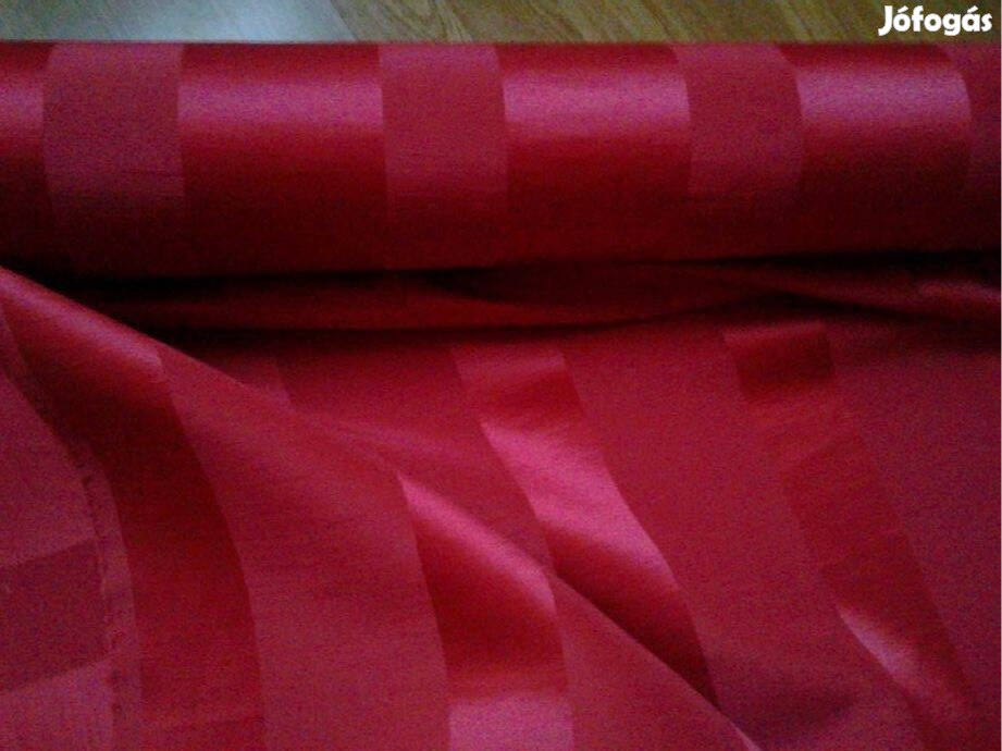 Új bordó selyem csíkos sötétítő függöny (155 cm x 2,25m hosszú)