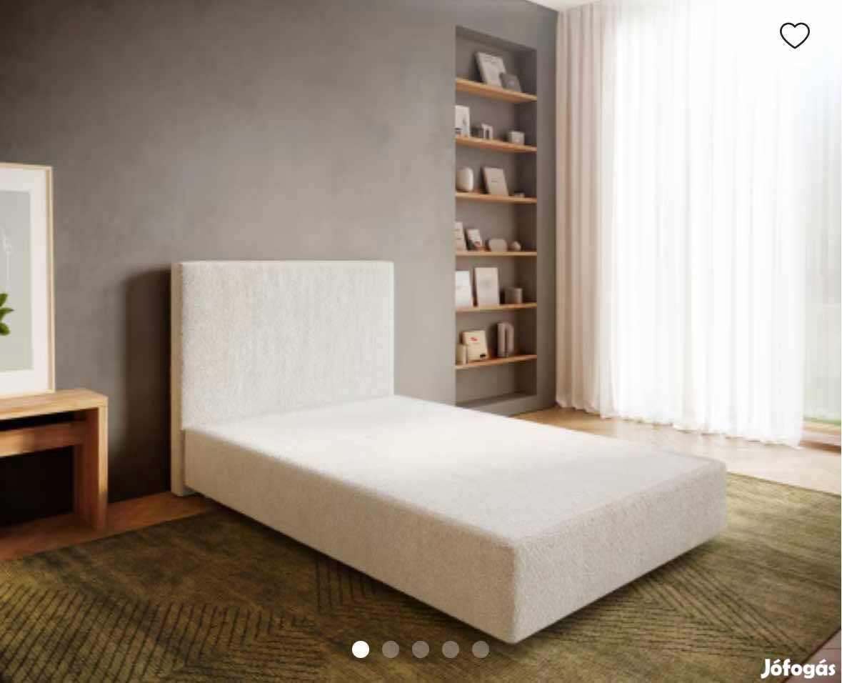 Új buklé bézs boxspringbett ágy franciaágy francia ágy 120x200