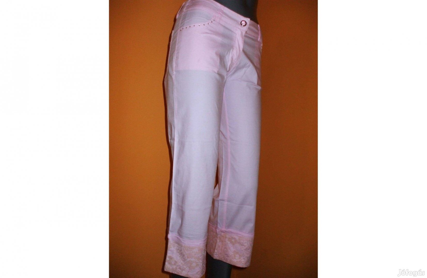 Új butikos minőségi "Pink" csipkebetétes női nadrág
