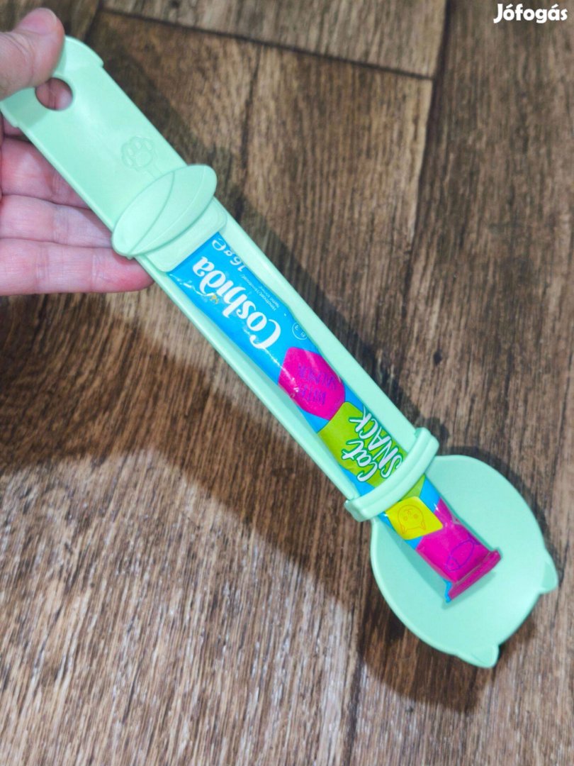 Új cica macska kanál ajándék pástétom