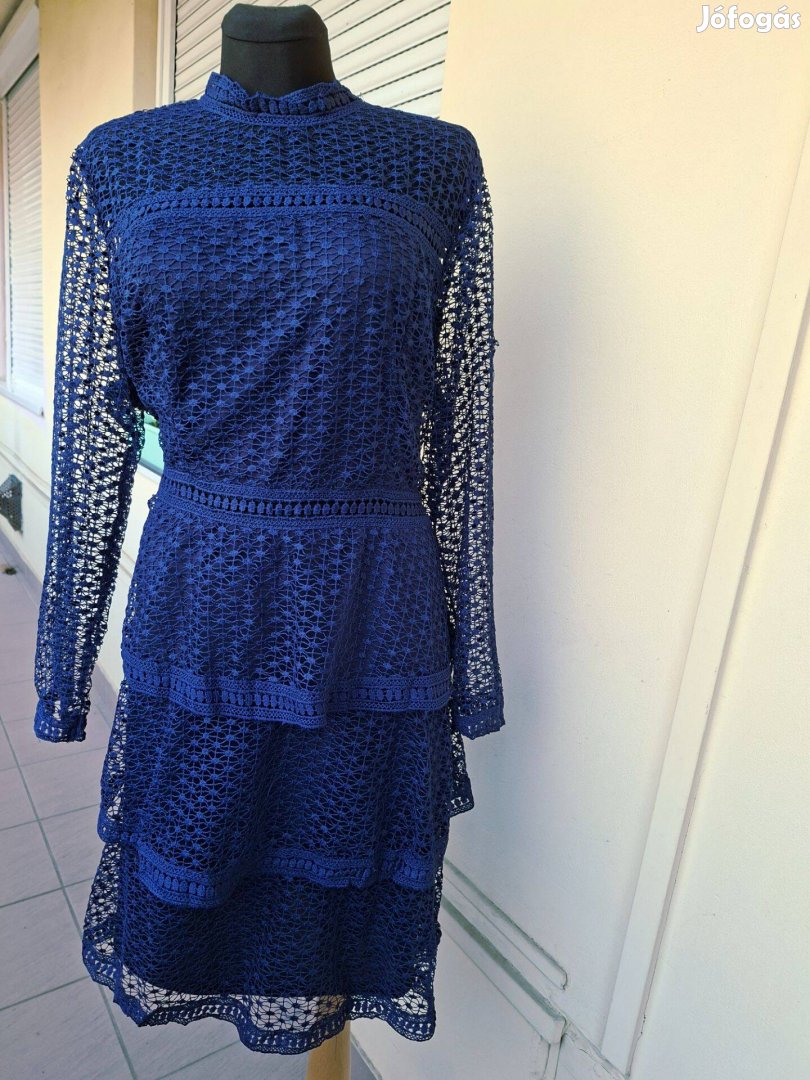 Új cimkés 44-46-os gyönyörű kék alkalmi női ruha