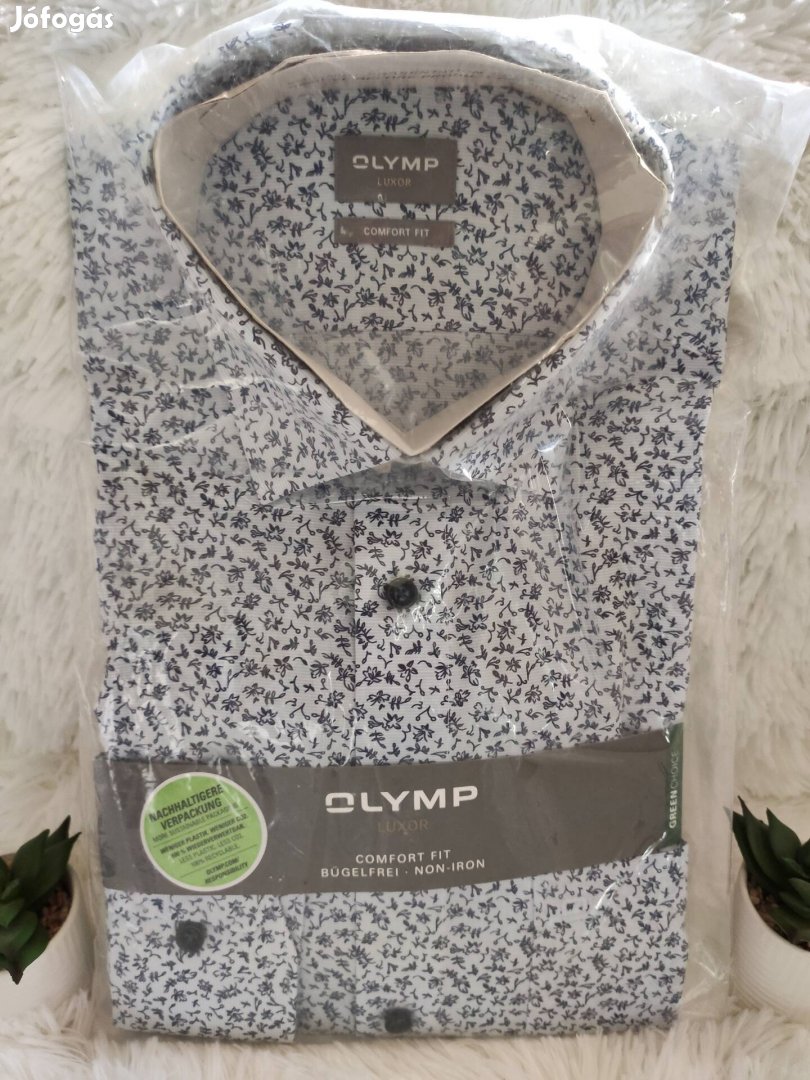 Új,címkés L-es Olymp mintás férfi ing