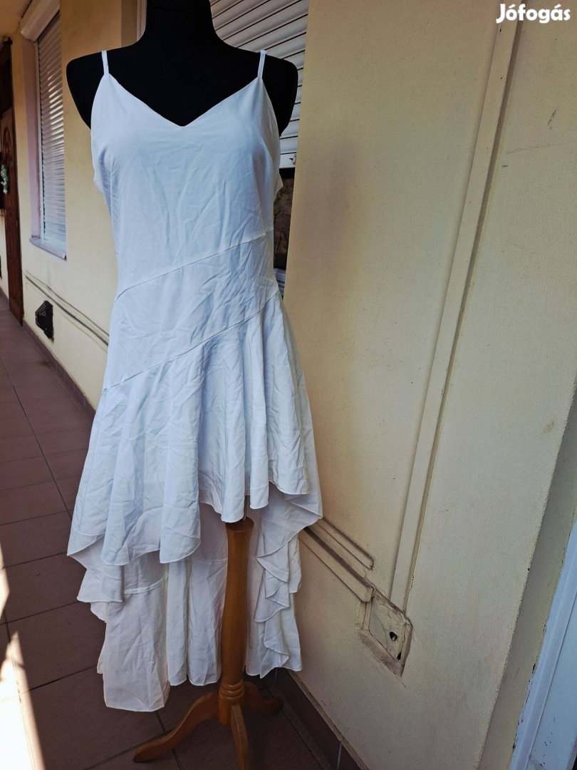 Új cimkés XL-es hófehér pamut női ruha