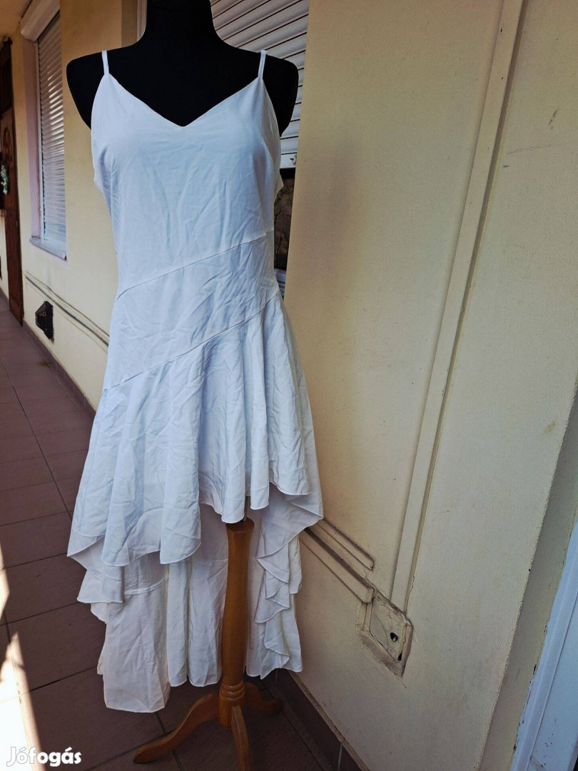 Új cimkés XL-es hófehér pamut női ruha