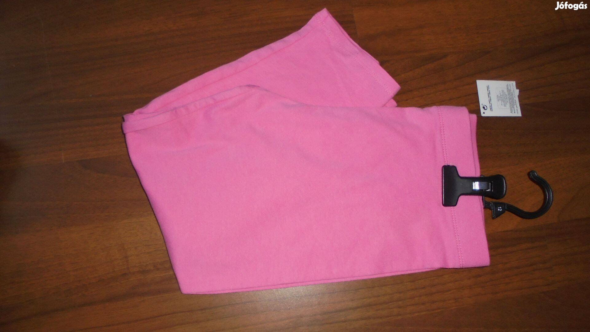 Új címkés lányka rózsaszín 3/4-es leggings nadrág 146 - 152