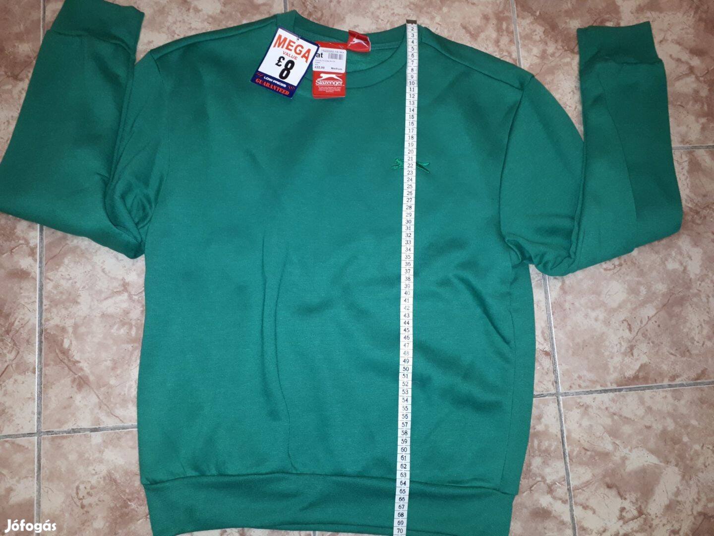 Új címkés zöld felső pulcsi pulóver M