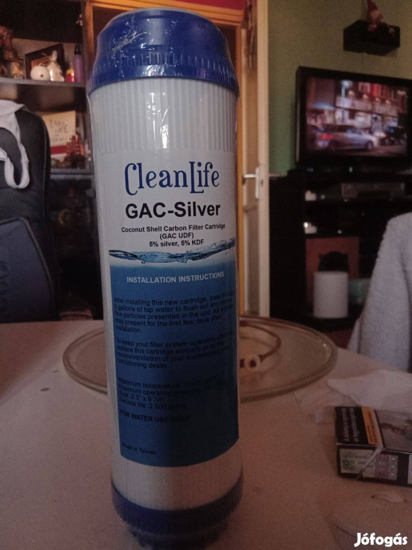 Új csapvízszűrő betét,Clean Life Gac-Silver