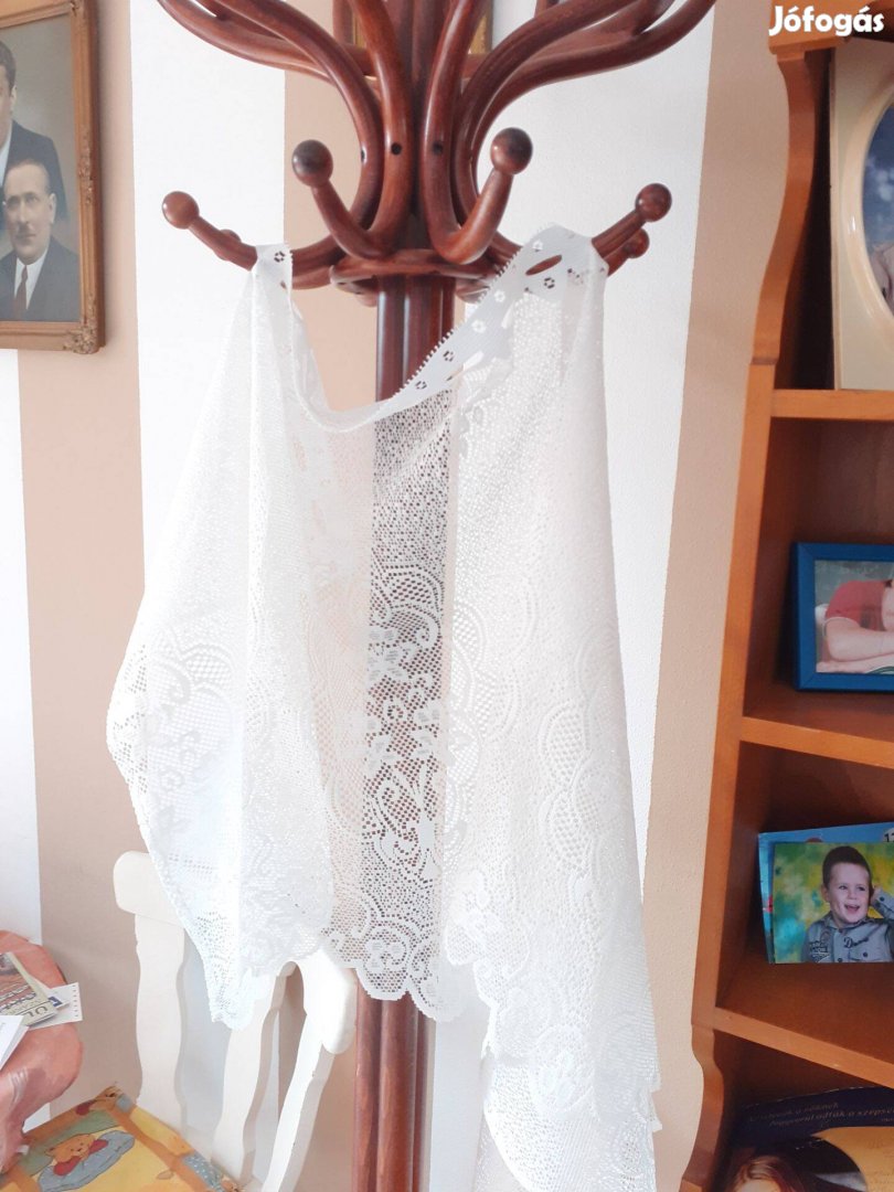 Új csipke rövid kész függöny 50x100cm és 2db egybe