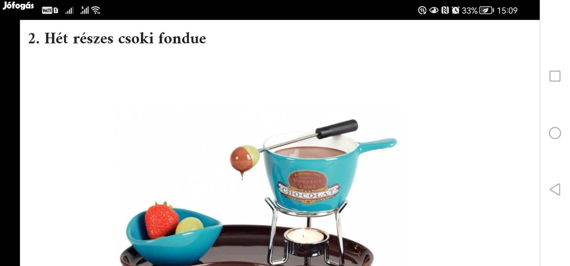 Új csoki fondue, fondü készlet 3000.-