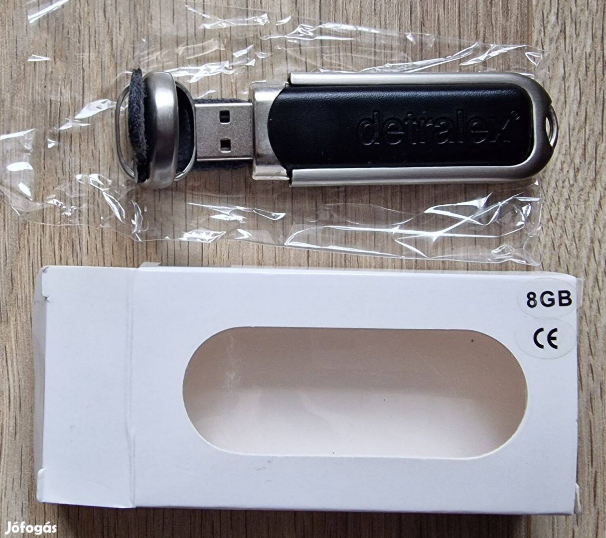 Új csomagolt Dizájn USB Pendrive Stick acél + bőr 8GB
