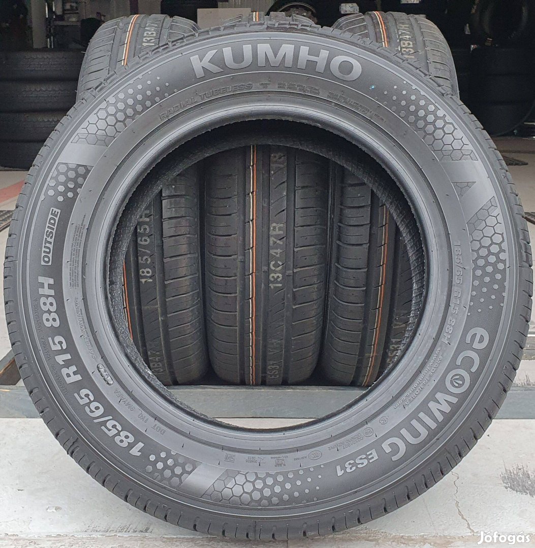 Új/demó 185/65 R15 Kumho Ecowing nyári gumi 4db 2024. /G303
