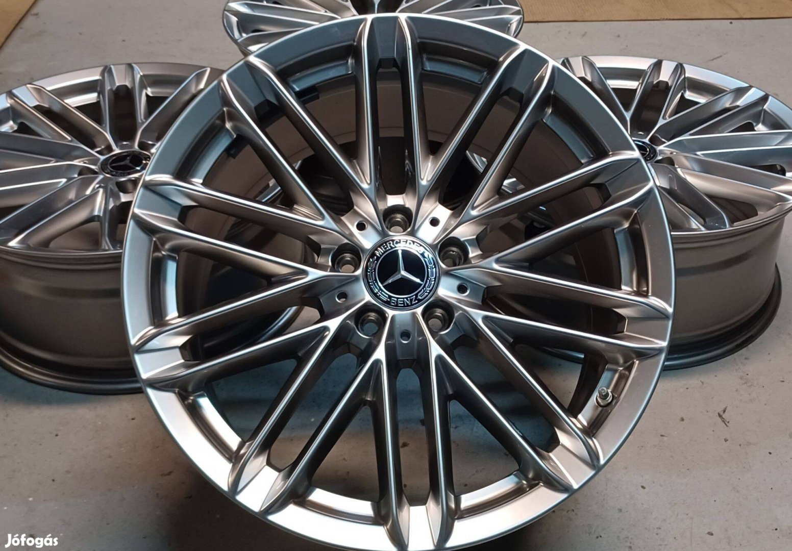 Új/demo Mercedes W223 kétszéles alufelnik 5x112 8,5-10x19 4db