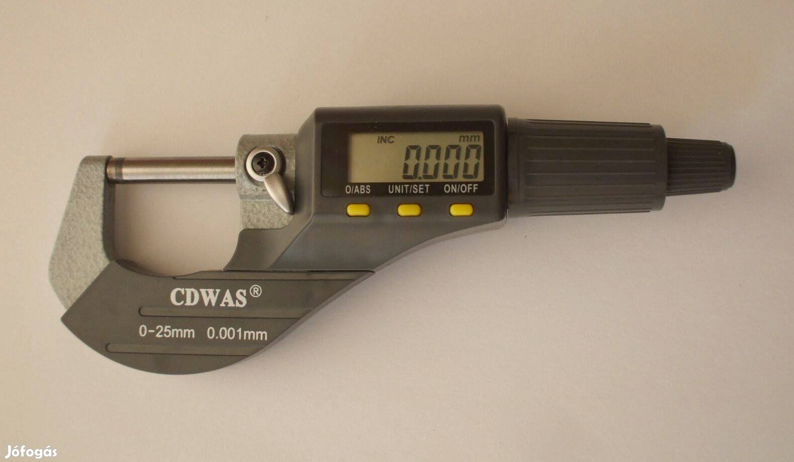 Új digitális mikrométer, 0.001 mm felbontás, 0-25 mm mérési tartomány
