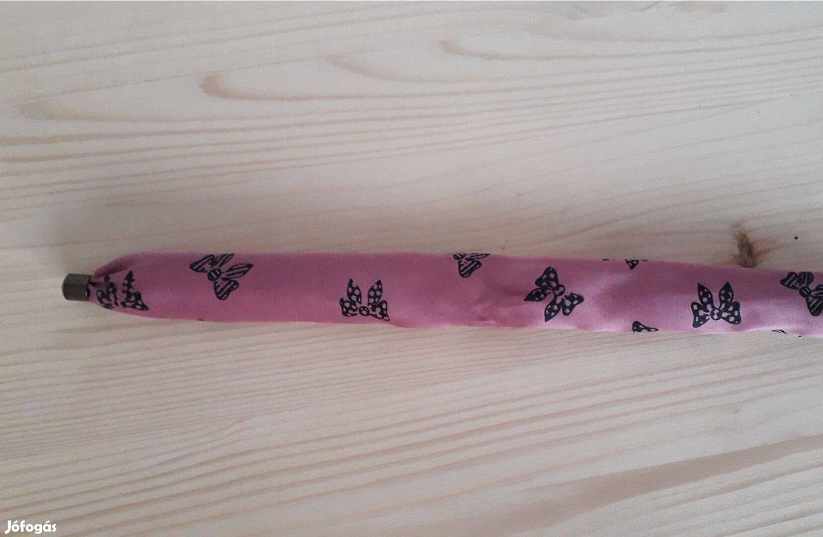 Új drótos lila hajpánt hajdísz masni mintával 29 cm