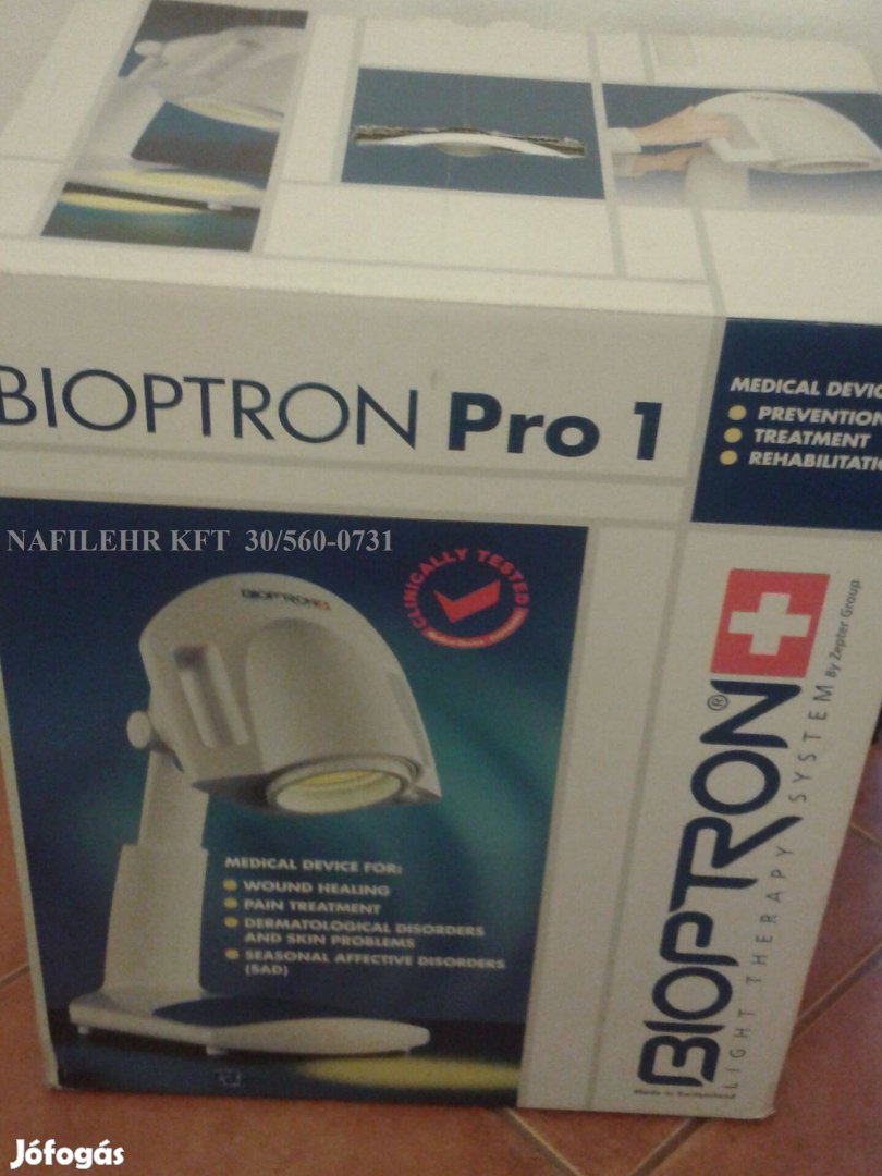 Új energiatakarékos Bioptron Pro1 lámpa 5 év garancia számla, állvány