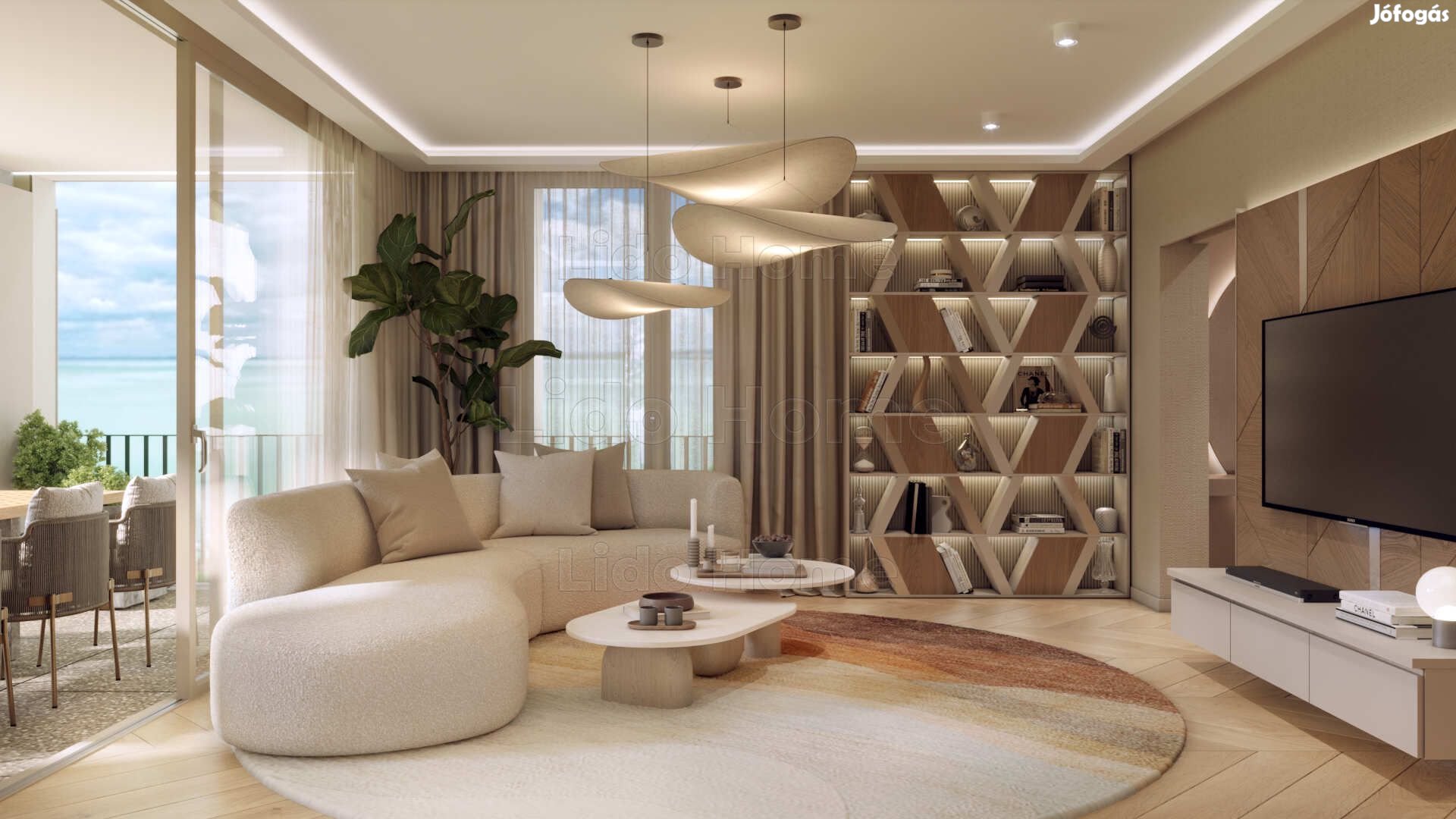 Új építésű, 2 szobás luxuslakás Balatonfüreden!