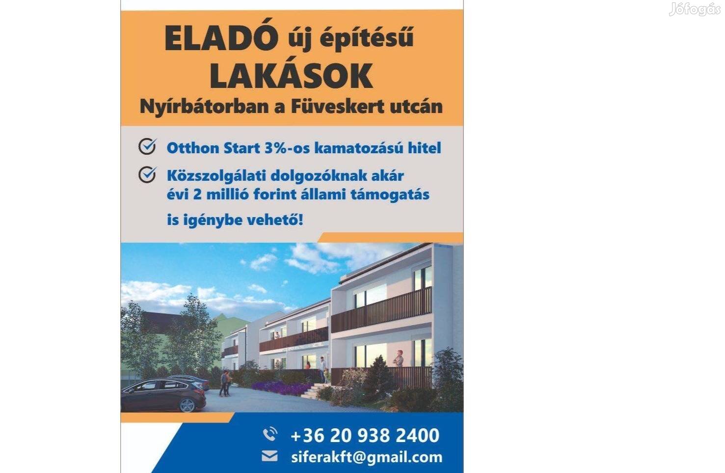 Új építésű, energiatakarékos hőszivattyús lakások