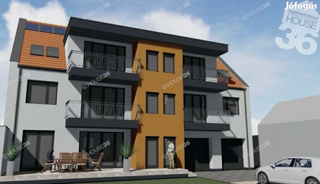 Új építésű, földszinti tégla lakás nagy terasszal