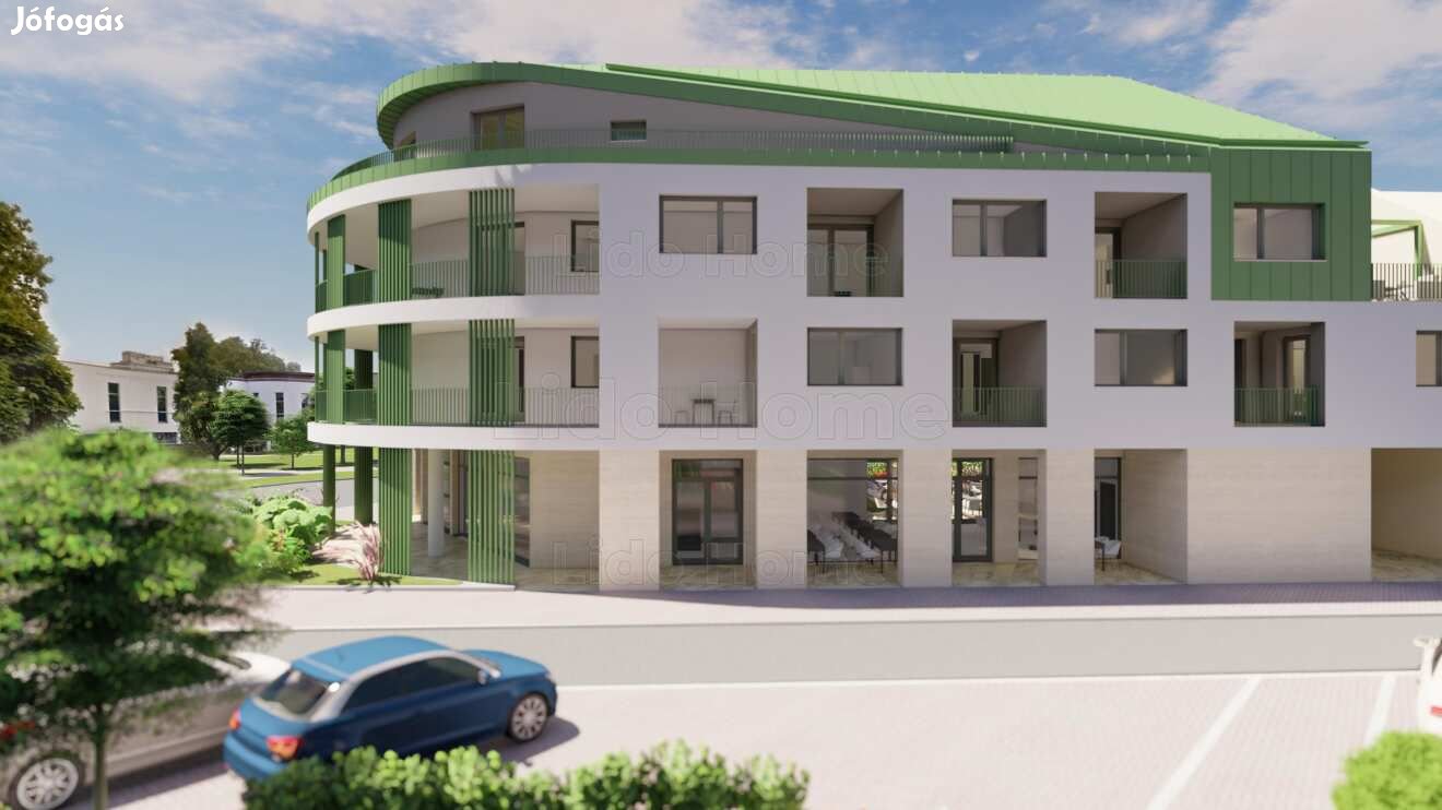 Új építésű, kétszobás belvárosi lakás Balatonalmádiban nagy