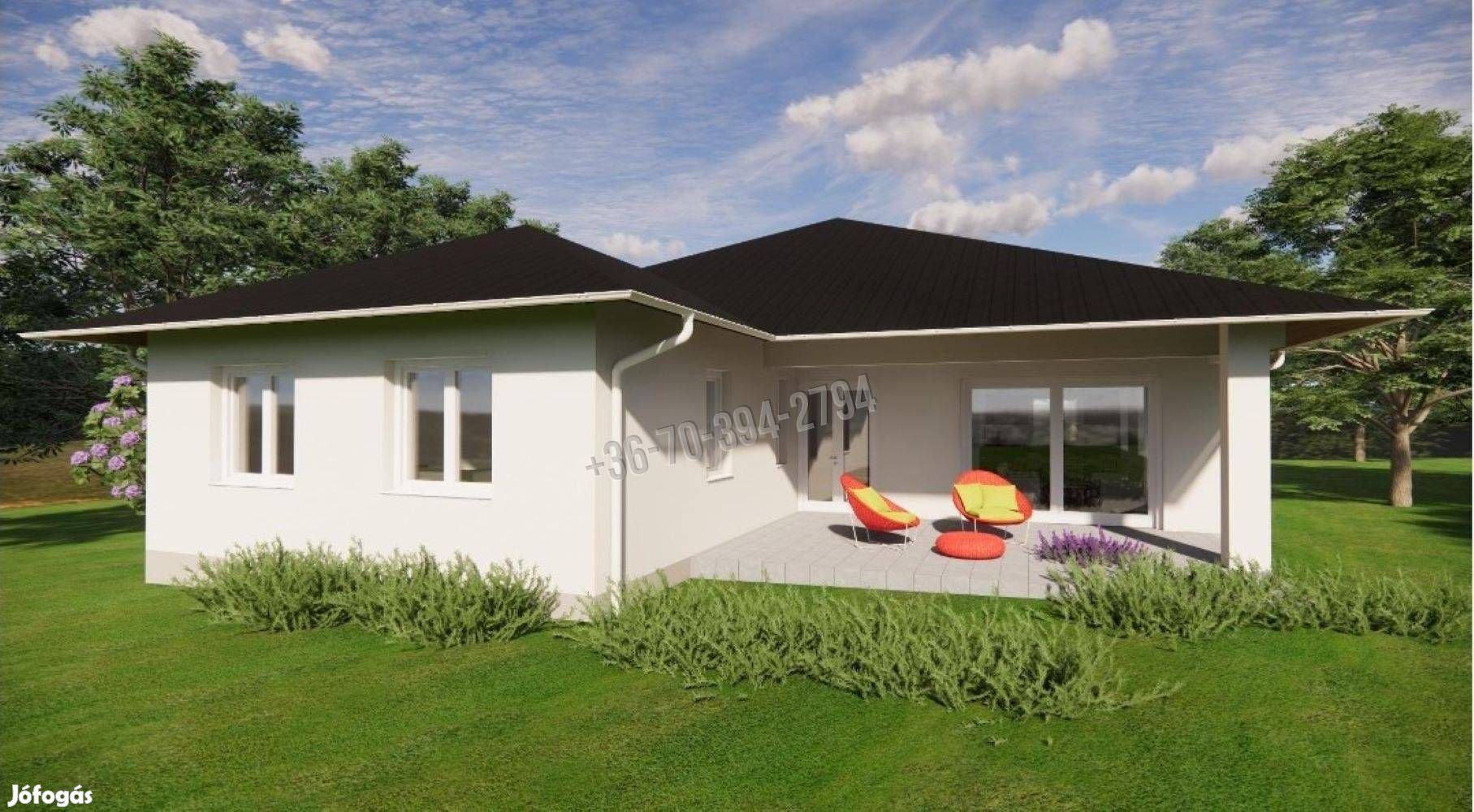 Új építésű szerkezetkész családi ház eladó Környén, a