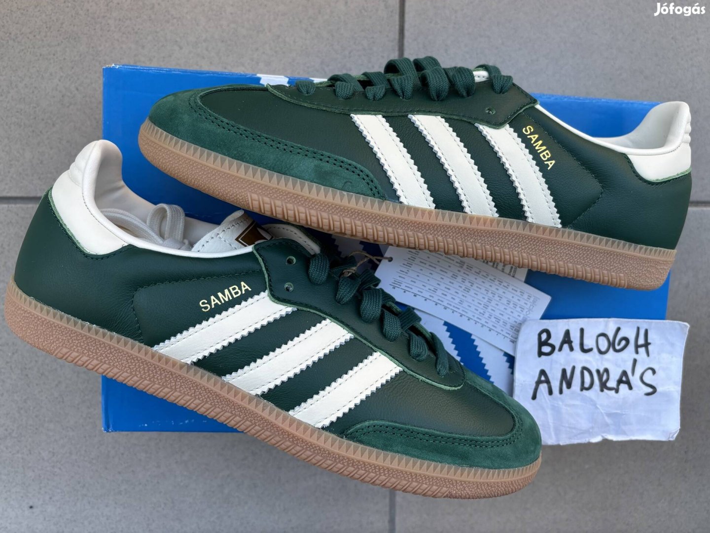 Új eredeti Adidas Samba "collegaite green"-39-40-40,5Eu cipő!
