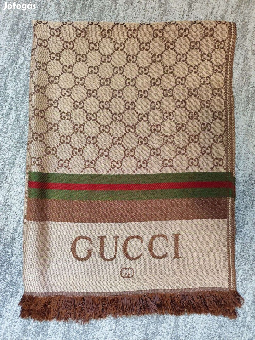 Új eredeti Gucci mintás luxus prémium sál eladó!