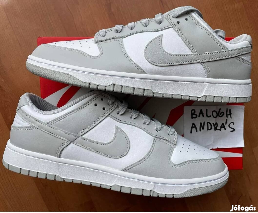 Új eredeti Nike Dunk Low "Grey fog"-38,5-30-40Eu cipő!