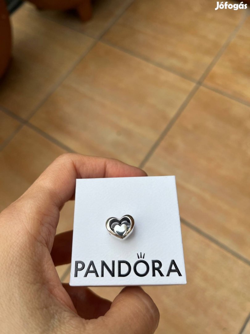 Új eredeti Pandora Moments áttört szív és felirat ezüst charm