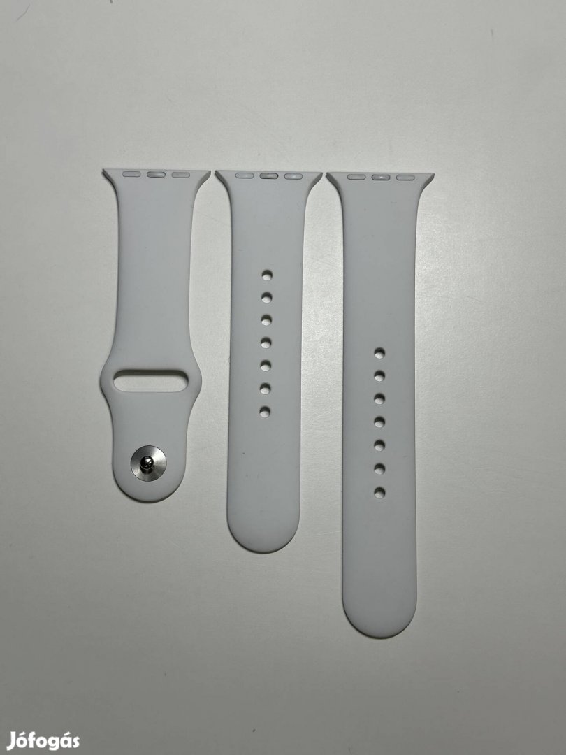 Új eredeti gyári Apple watch 41mm szilikon sportszíj fehér 