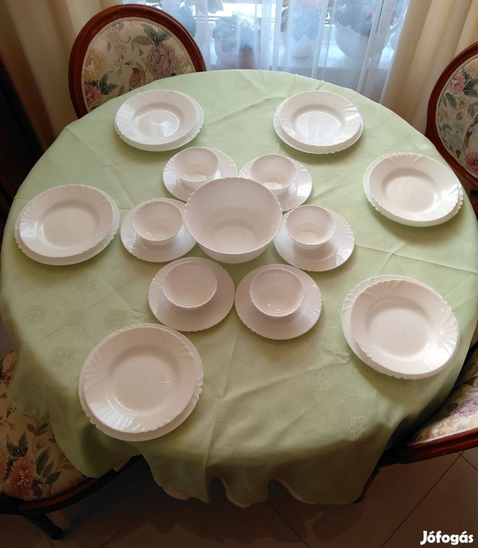 Új étkészlet, tányér, kompótos készlet Luminarc 3x6 tányér,