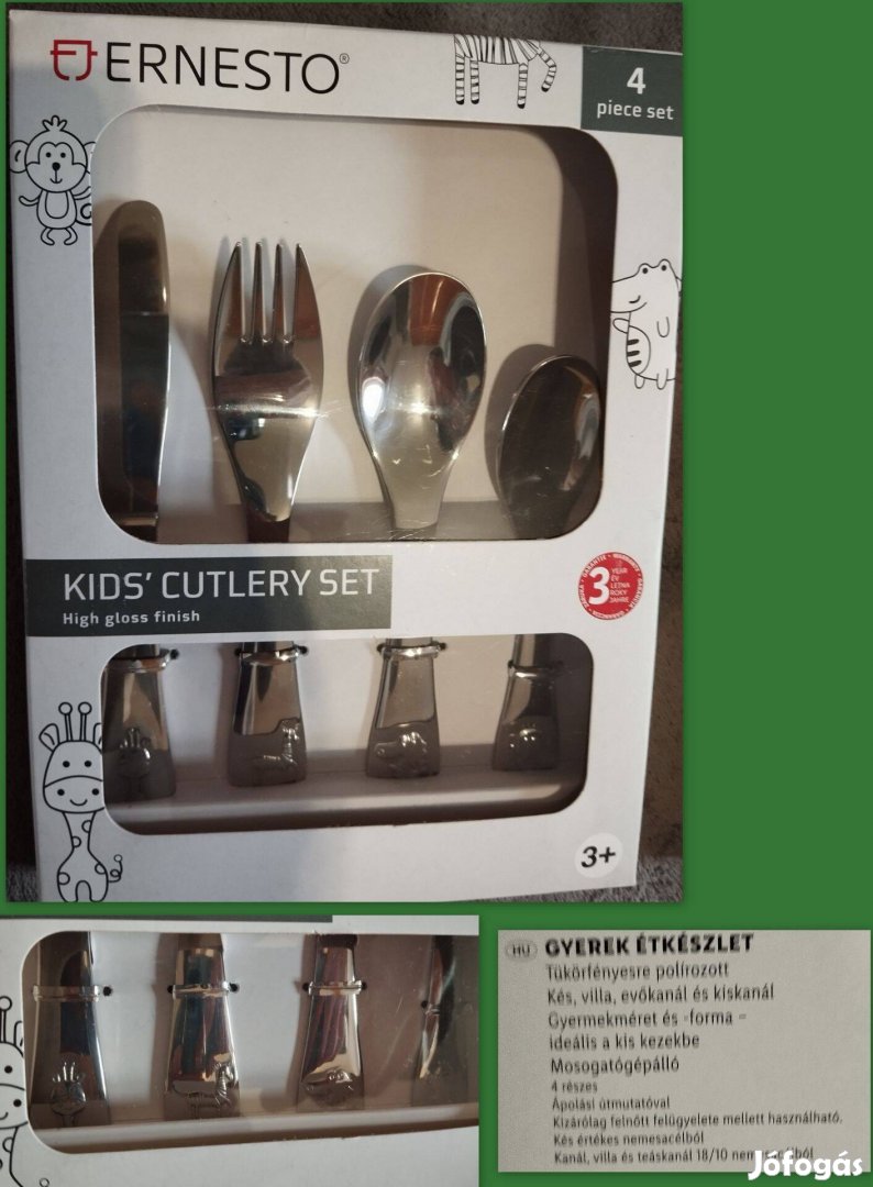 Új evőeszközszett, állatos, livorno, minőségi