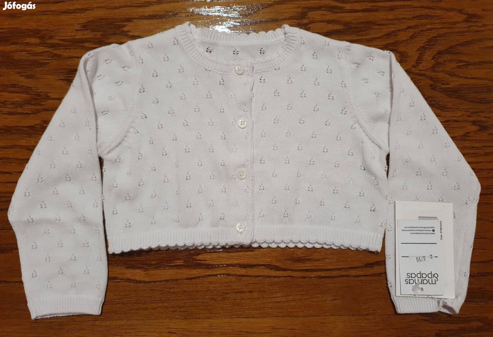 Új fehér Mamas Papas babakardigán 18-24 hónap 86