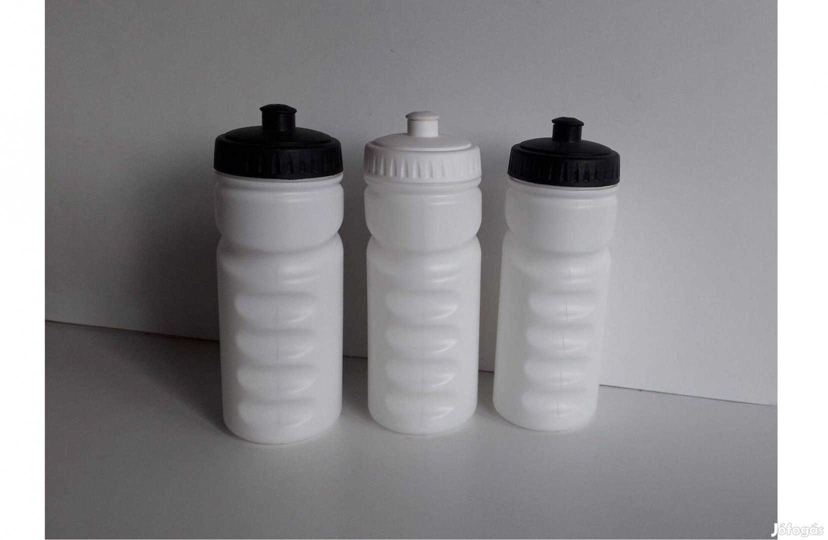 Új fehér PVC kulacs csavaros ivó fedéllel, 500 ml 600/db