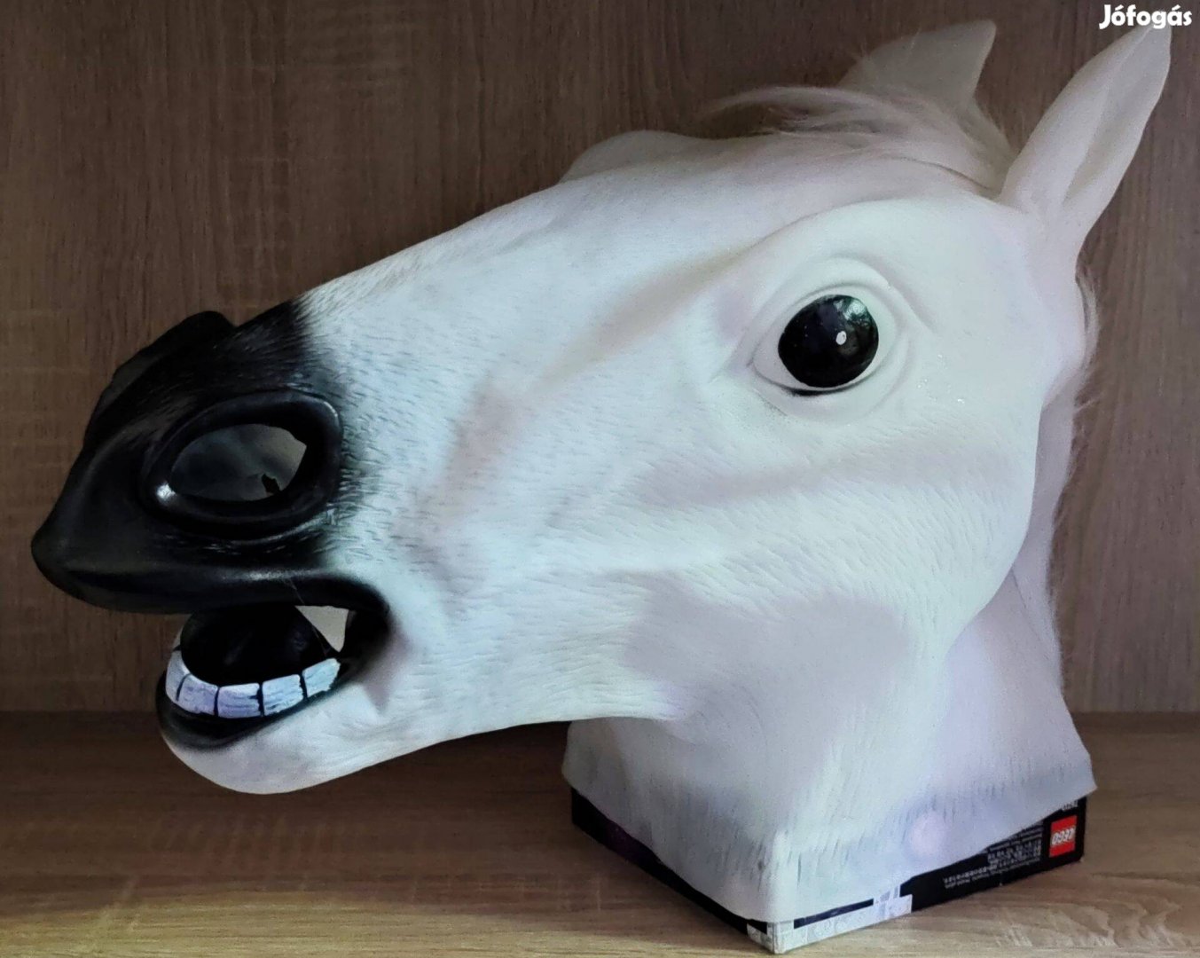 Új fehér ló gumi maszk álarc
