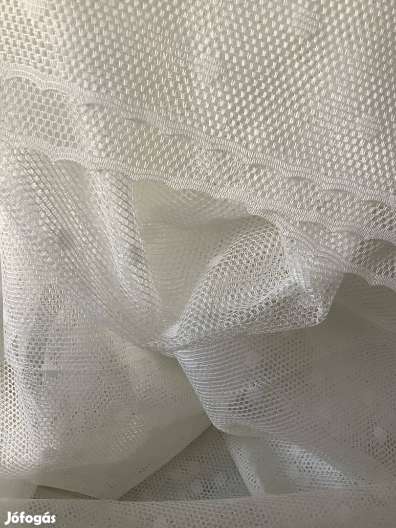 Új fehér pöttyös függöny