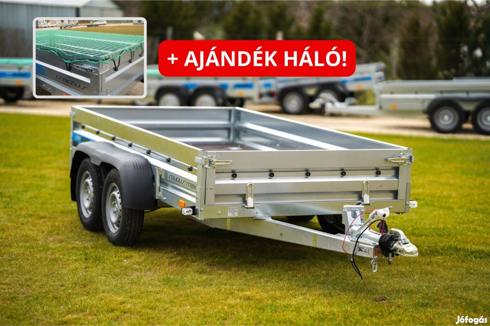 Új fékes 2500 kg Faro Soldius Max (300x150 cm) utánfutó eladó
