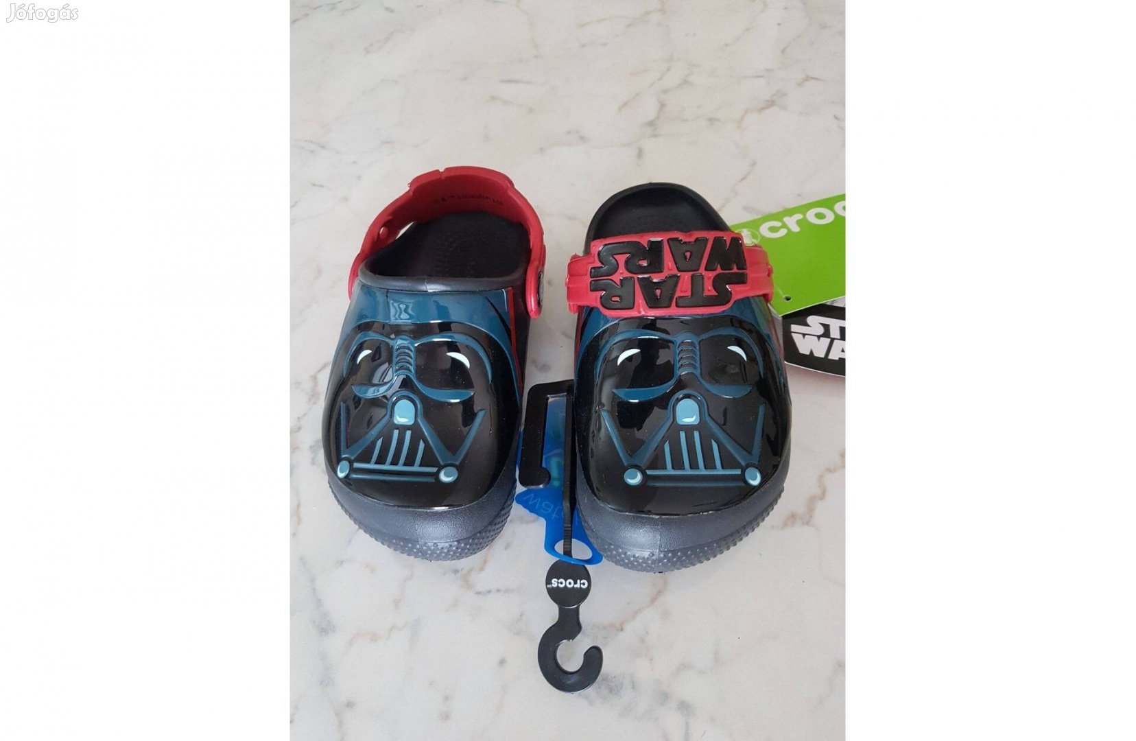 Új fekete Crocs Világítós Darthvader papucs 24 méret C8