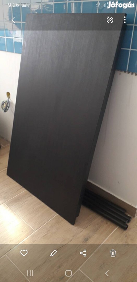 Új fekete Ikea asztal