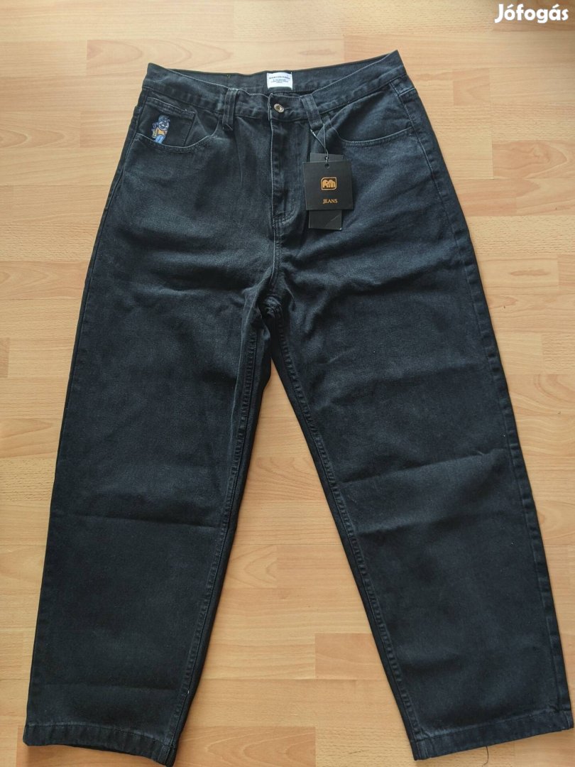 Új fekete baggy skater jean