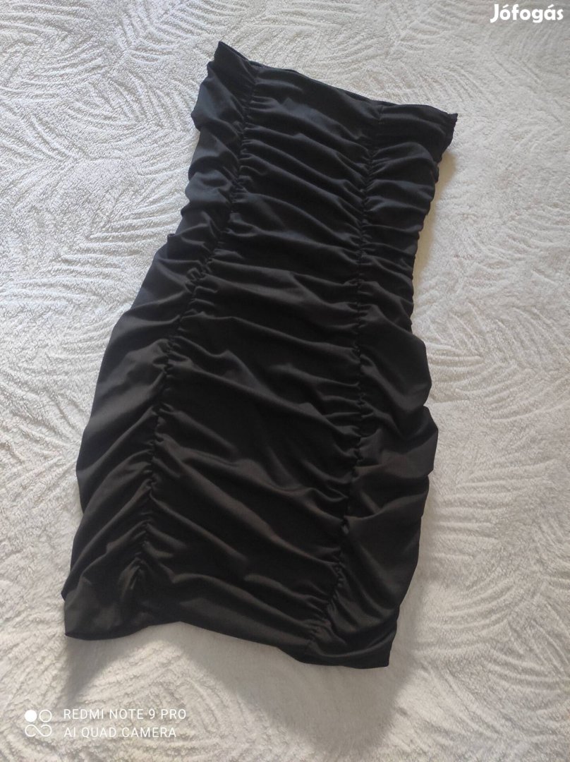 Új fekete rugalmas ruha Xs-M 